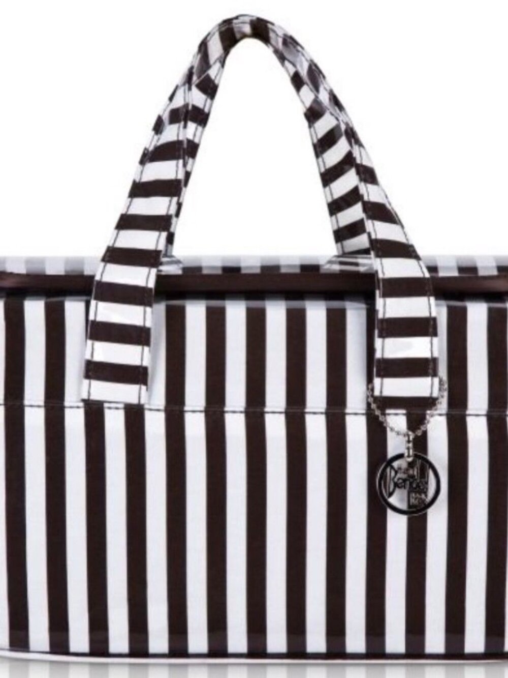 VERY RARE Henri Bendel Large Cosmetic Case Tote with Centennial Stripes